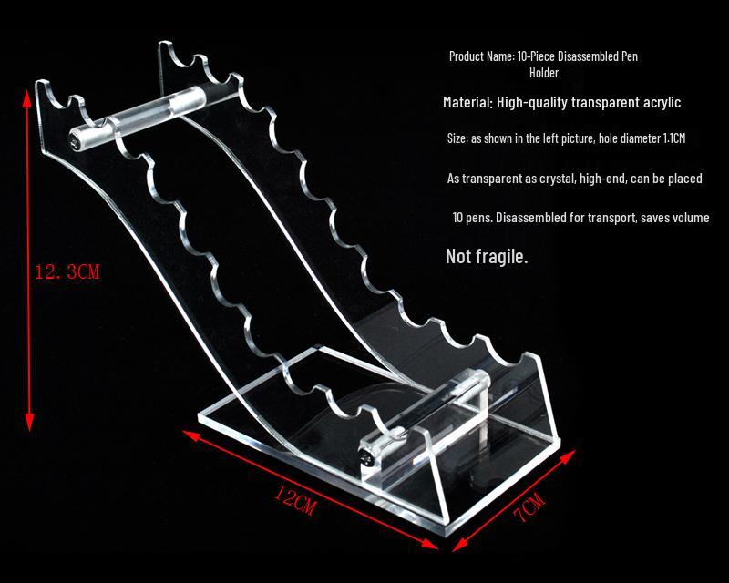 Clear Acrylic Pen and Pencil Display Stand with Customization Options
