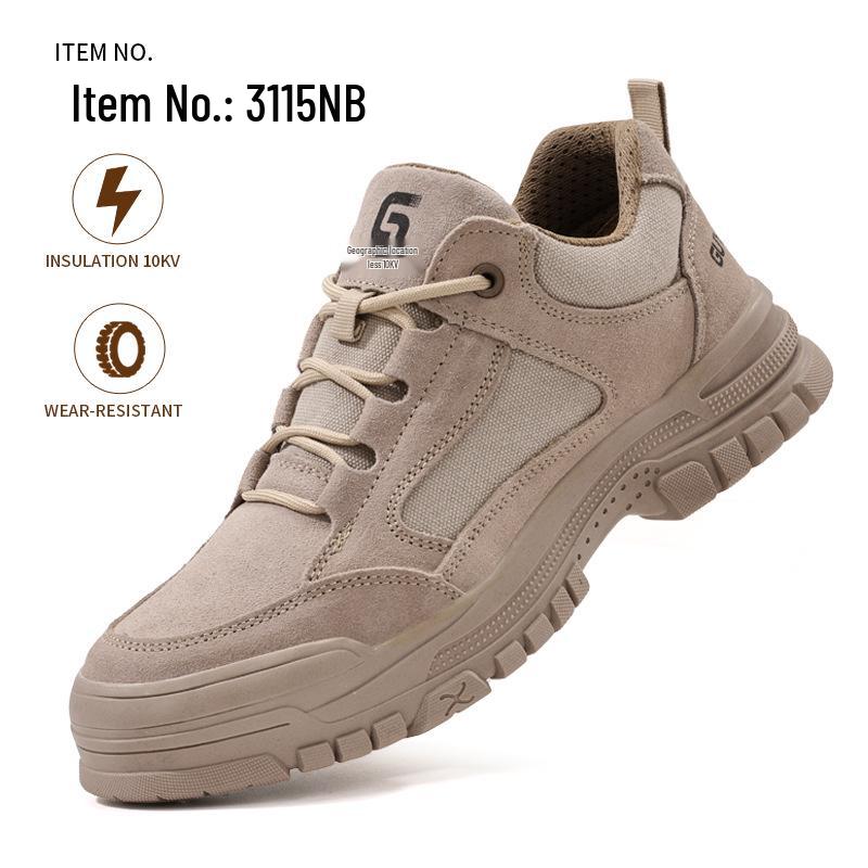 Insulated 10KV Electrician Winter Shoes - Comfortable, Fashionable, Lightweight, Non-Cap, Non-Midsole Protective Work Shoes for Men