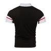 Large Size Men's Fashion Casual Summer Color Block Top Short Sleeve Polo Shirt Turn Down Collar T-shirt