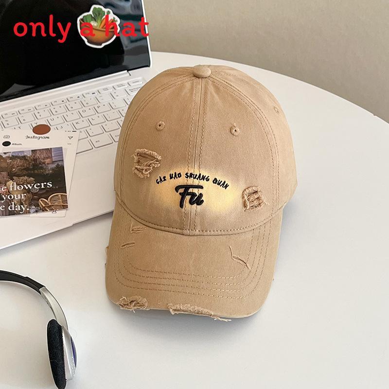 

Cute Korean Letter Embroidered Cotton Baseball Hat With Sunshade And Breathability For Teens хаки