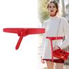 Luxury Female Belt for Women red Bow design Thin PU Leather Jeans Girdles Loop strap belts bownot brown dress coat accessories