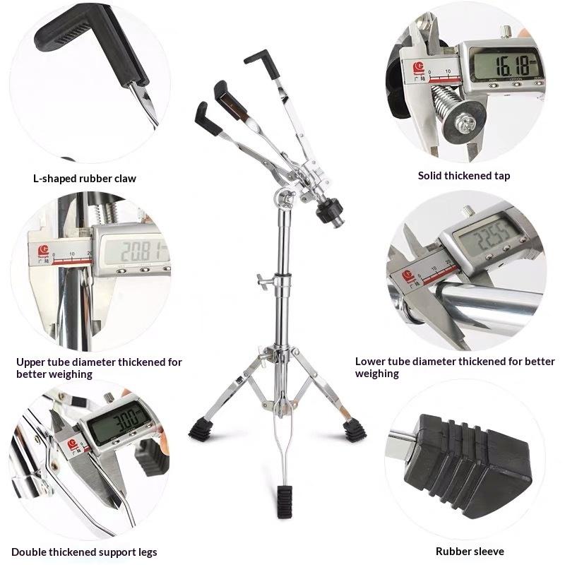 1Pcs Height Adjust Instrument Holder Snare Drum Base Bracket For 12''~14'' Dia Drums Instrument Portable Snare Drum Stand