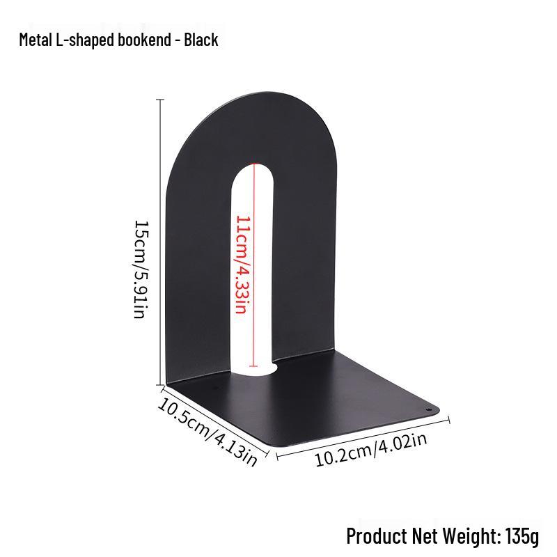 

Reinforced Metal N-Type Bookend Organizer Book Stand Display Bracket