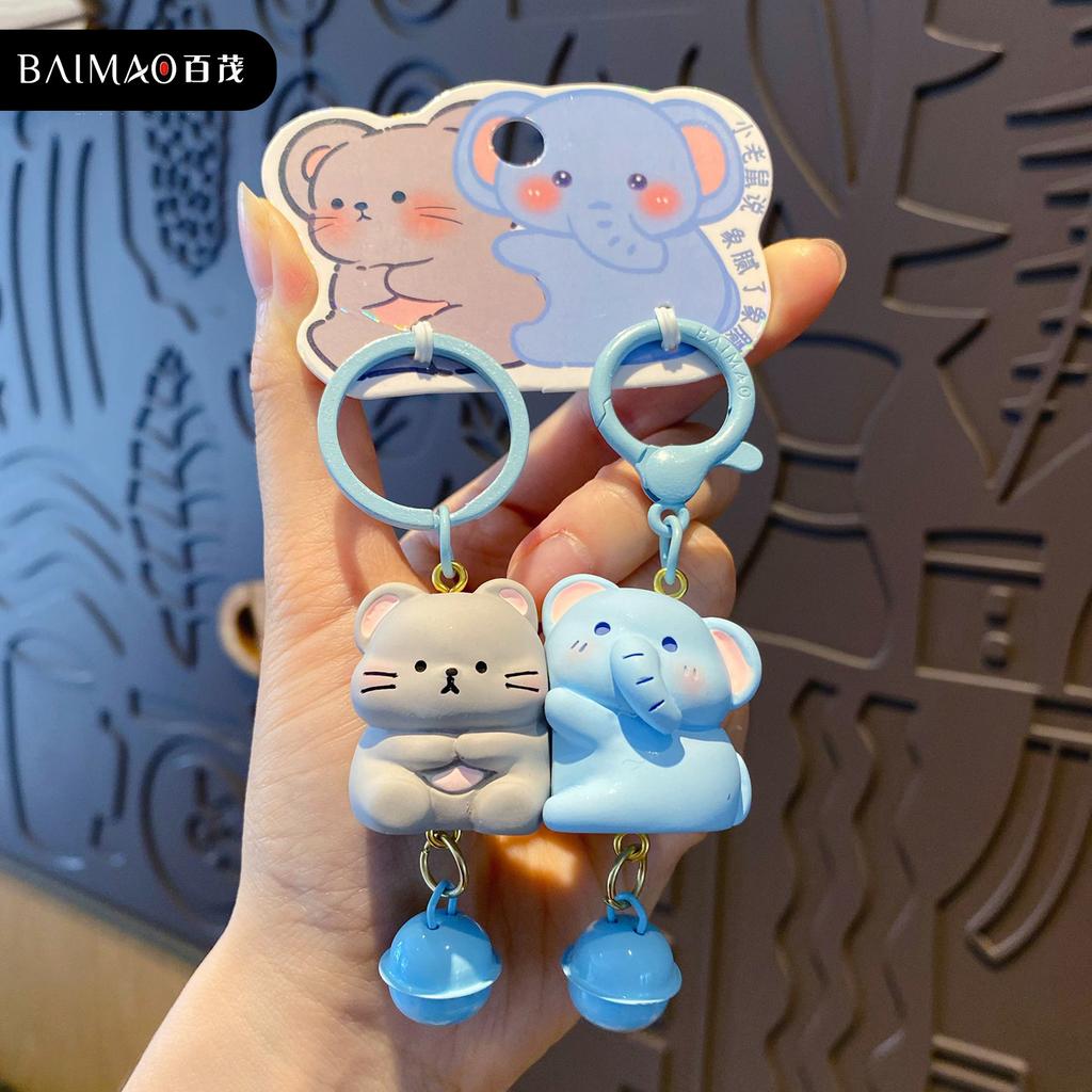 Cute Cute Pet CP Couple Keychain Chain Pendant Female Exquisite Resin Magnetic Doll Schoolbag Pendant