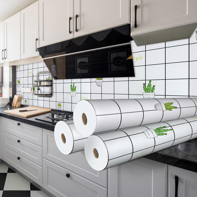 Tapet de bucătărie autoadeziv impermeabil și rezistent la ulei pentru aragazuri și hote