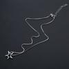 Fashion Star Pendant Necklace Stackable Long Chain Sweater Chain for Women Statement Choker Clavicle Chain Jewelry