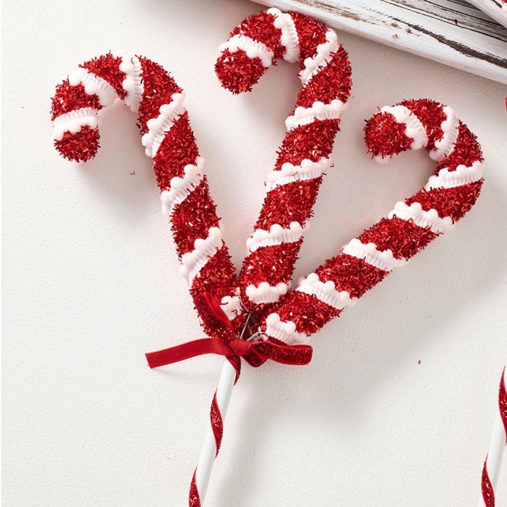 Multicolor Christmas Lollipop Decorations Foam Cartoon Candy Cane Hanging Pendants Photo Props Scene Making