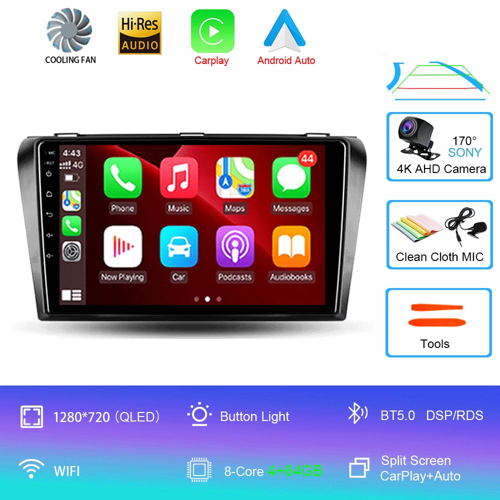 Android 14 Car Radio For Mazda 3 I For Mazda3 BK 2003 - 2009 Multimedia Video Player Navigation Stereo GPS No 2din 2 Din Dvd