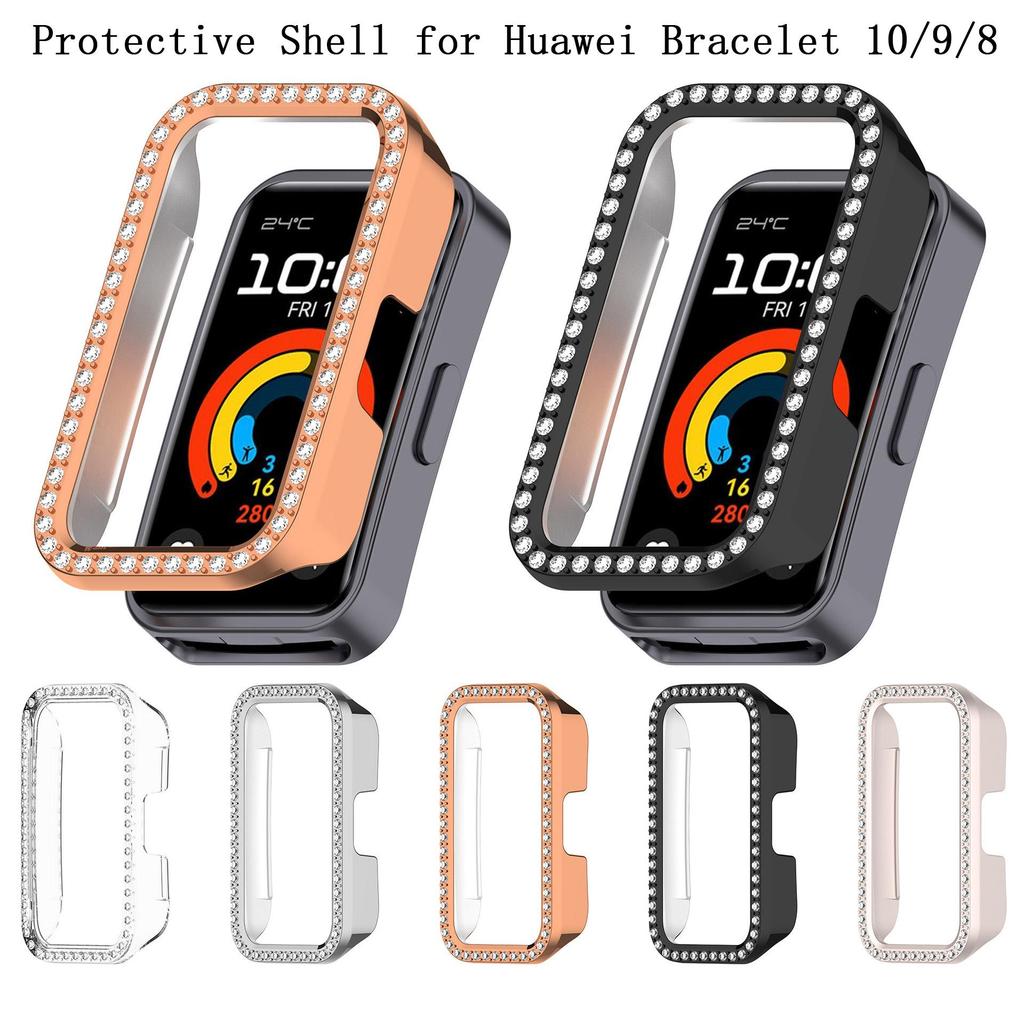Hollow Watch Protector Case For Huawei Band 8 /9/10 Plating PC Hard Bumper Protective Shell Cover for Huawei Bracelet 10 9 8