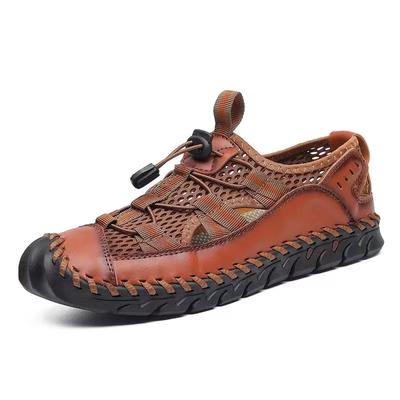 Herren Wasserdichte Sandalen, Sommer Outdoor Wandern Trekking Schuhe mit Verstellbaren Riemen