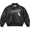 Supreme Chicago White Sox Leather Varsity Jacket Black