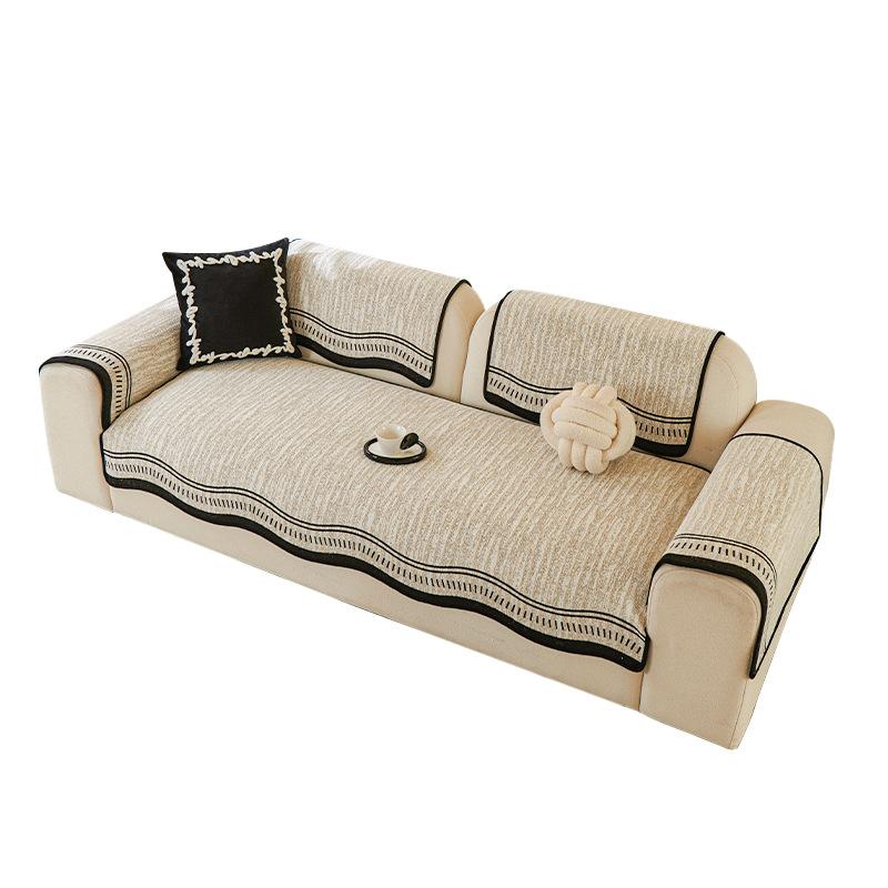 Special-Shaped Chenille Sofa Cushion  New Four-Season Universal Sofa Cover High-End Non-Slip Straight Seat Cushion
