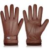 Gants en Cuir Véritable Peau de Mouton Hommes Femmes Hiver Chaud Doublure Cachemire Écran Tactile Gants de Sport pour Course à Pied Vélo Ski Conduite