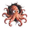 yangyizhi Octopus Toilet Seat Sticker, 3D Water Tank Waterproof PVC Cover Decal, Self-Adhesive Lid Decals for Bathroom