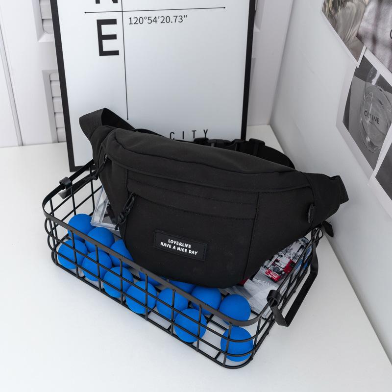Large-capacity Breast Bag Men's Trendy Brand Retro Versatile Work Crossbody Bag Female Student Waist Bag