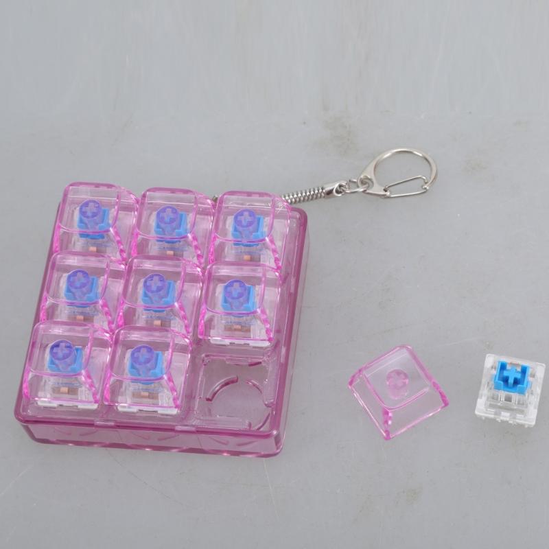 9-key Switches Testing Tool Mechanical Keyboard Tester Keychain Charm Hanging Pendant Office Decompression Button Toy