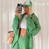 Women's Set Autumn and Winter Casual Sports Solid Color Loose Hooded Sweatshirt Jogging Pants Two-piece Set