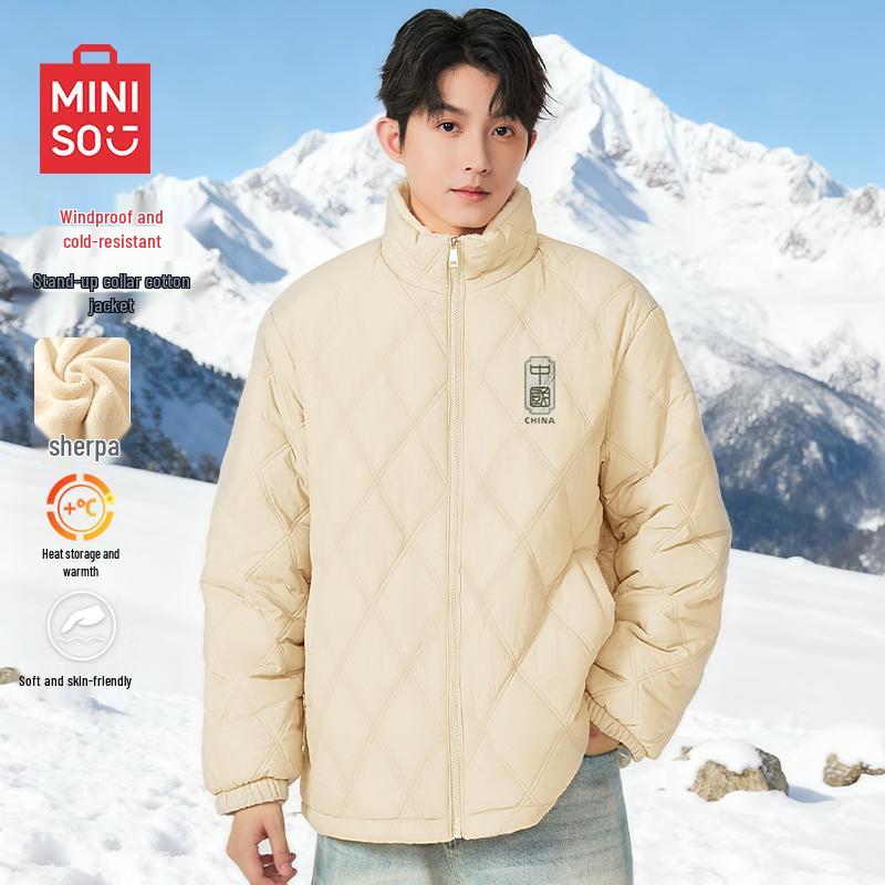MINISO Men's Chinese Style Stand Collar Winter Jacket