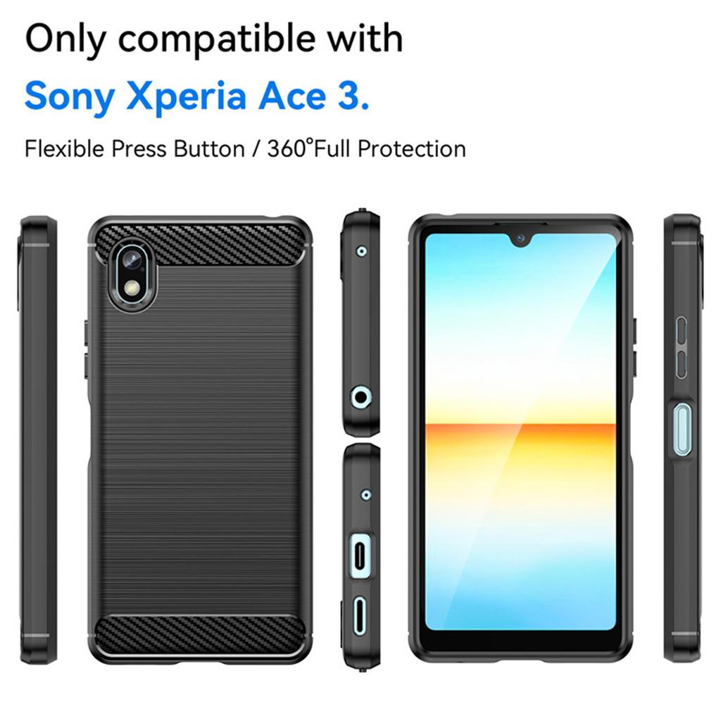 Pentru Sony Xperia Ace3 ace 3 Husă mată anti-detonare Husă din spate din silicon moale pentru sony ace3 Huse de lux din fibră de carbon Coque Fundas
