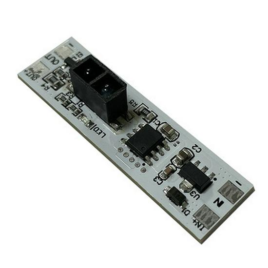 Handwisch-Induktionsschaltermodul für 5V-24V LED-Schrank- und Garderobenleuchten, bis zu 72W