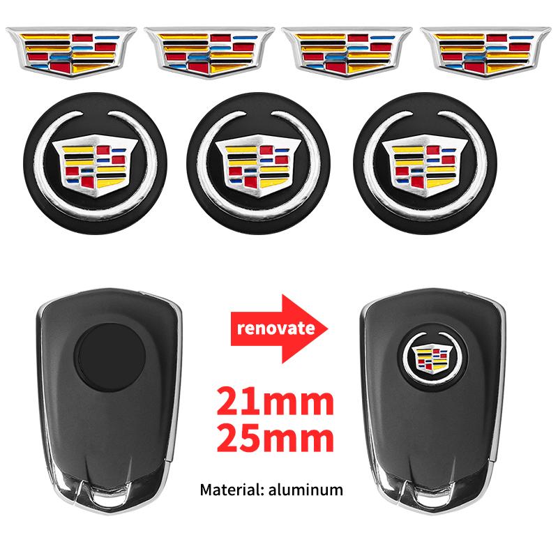 Car Key Emblem Badge Sticker Auto Control Key Logo Decal for Cadillac XT4 XT6 CTS DTS STS XTS ATS BLS SLS CT5 Escalade Deville