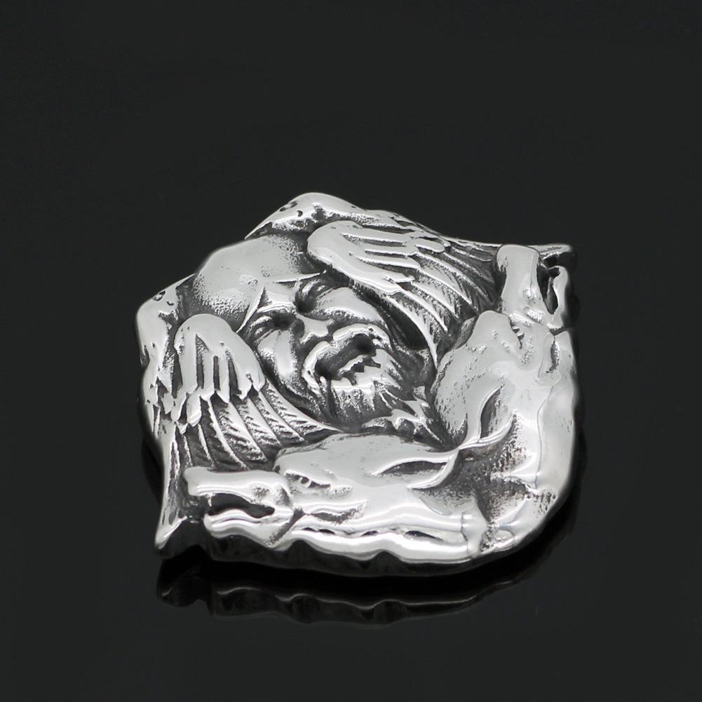 Viking Odin s Celtic Wolf Raven Pendant Necklace - Men s Stainless Steel Jewelry