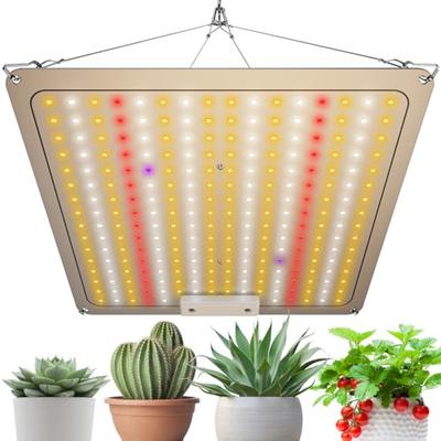 Panel LED do uprawy 60W [Ulepszone odprowadzanie ciepła/Wodoodporność IP65] Ciepła biel, 256 diod LED, Pełne spektrum, UV/IR, Długa żywotność, Lampa kwantowa, Uprawa indoor