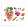 PANEL SZKLANY DO KUCHNI 65x60 Wino