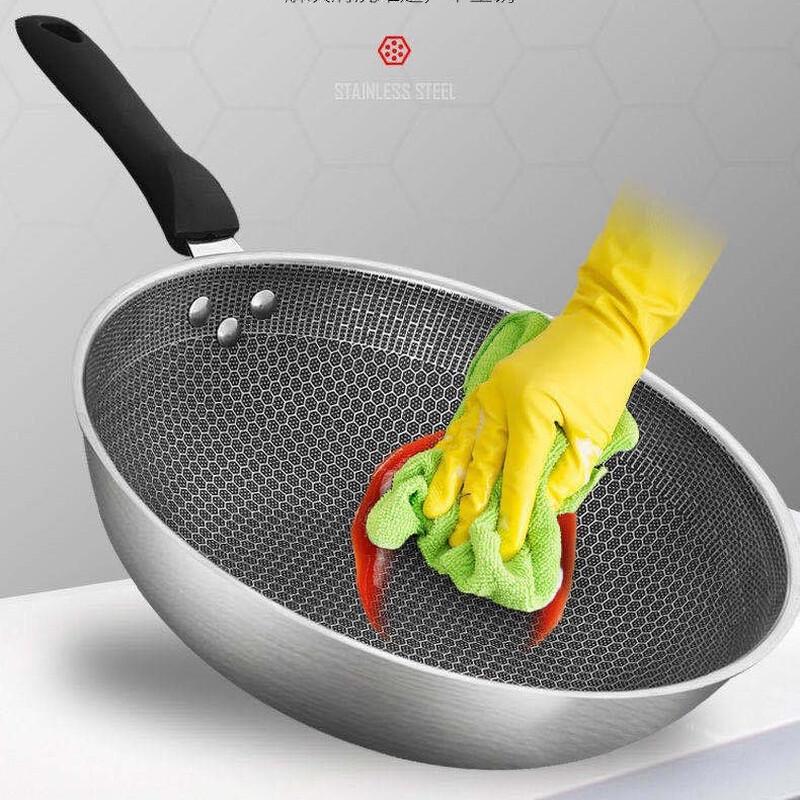 

Нержавеющая сталь ZISIZ, без покрытия, антипригарная вок