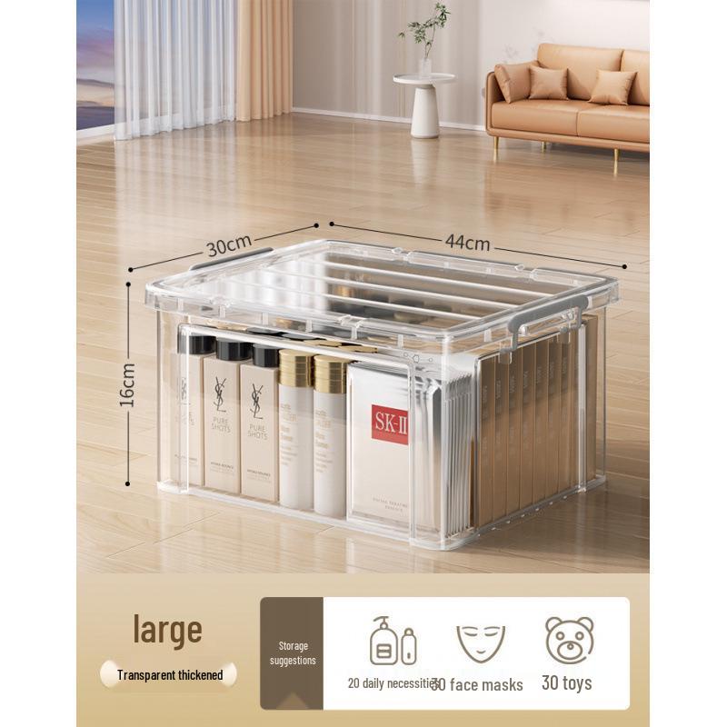 Transparent Large-Capacity Storage Box for Clothes, Toys, Snacks, and More