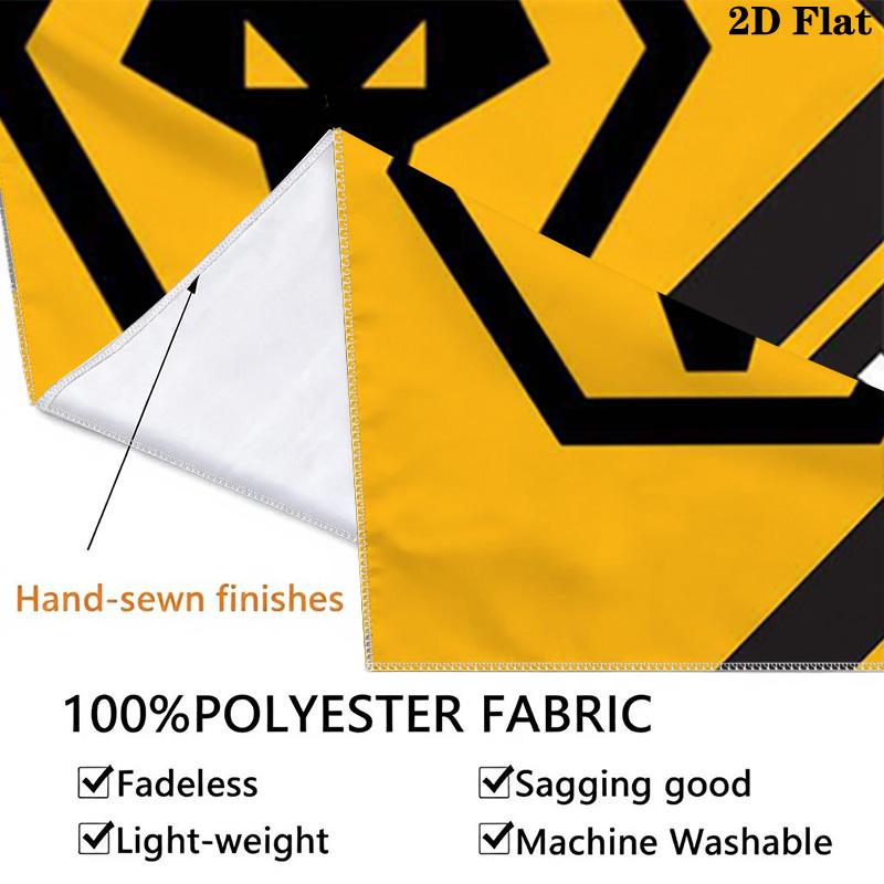 Wolverhampton Wanderers Wandteppich Ästhetisches Wandbehang Gedruckter Stoffdecke Dekorative Wandteppiche für Schlafzimmer Wohnzimmer Heimdekoration