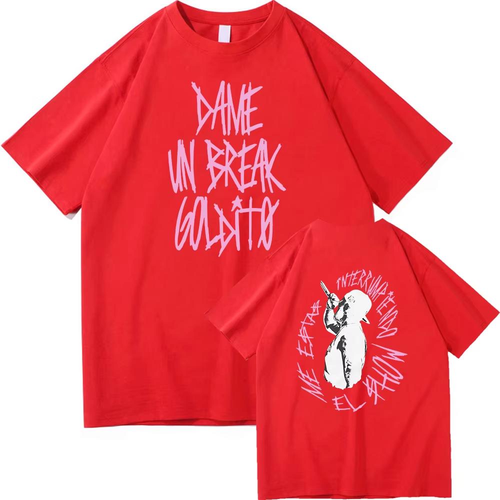 

Jhayco Tour TShirt Goldito Dame Un Break Men Clothing Harajuku Vintage Unisex Tops High Quality Cotton Clothes for Fans Gifts XXXXL