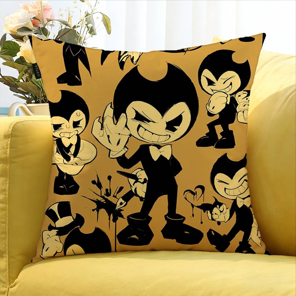 Game Bendy And The Ink Machine Various Sizes Square Pillow Case For Car Home Bedchamber Decor