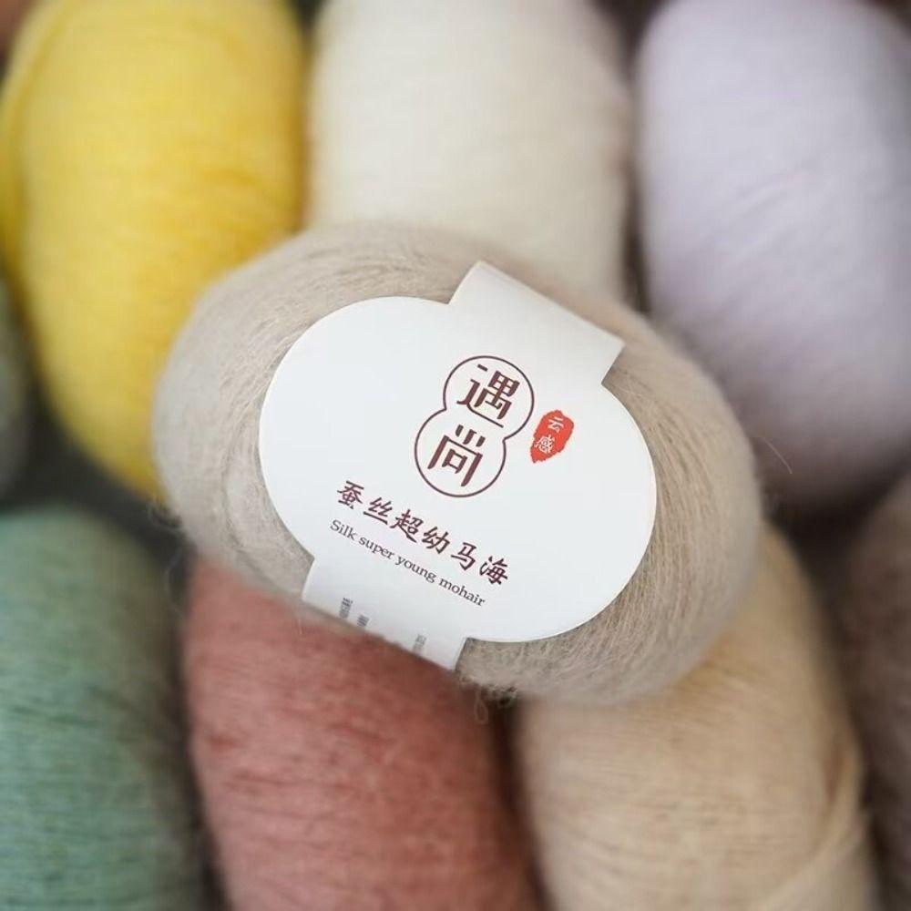 Warm Baby Wool Crochet Yarn 20g/140m Soft Thin Wool Yarn High Content Mohair Yarn  Scarf
