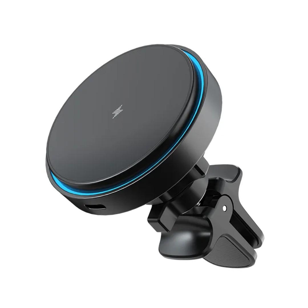 

15 Вт Беспроводное автомобильное зарядное устройство и держатель для телефона с креплением на воздуховод чёрный