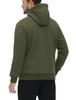TACVASEN Soft and Warm for Casual Long Comfortable Solid Army Size XL Men's Fleece-Lined Sweatshirt, Winter, Outerwear, Sleeve, Top, Color, Green,