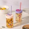 4pcs Reusable Silicone Straws Set with Cleaning Brushes for Water Milk Juices Smoothies Flexible Portable Straight Bent Straws