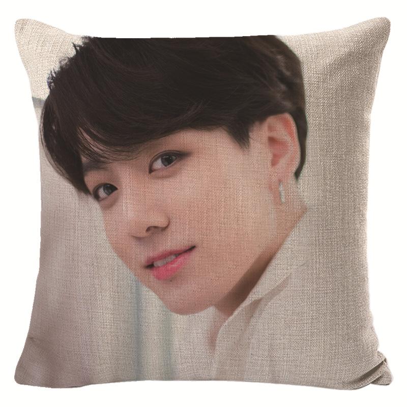 BTS Presente para Fã Capa de Almofada Decorativa para Sofá