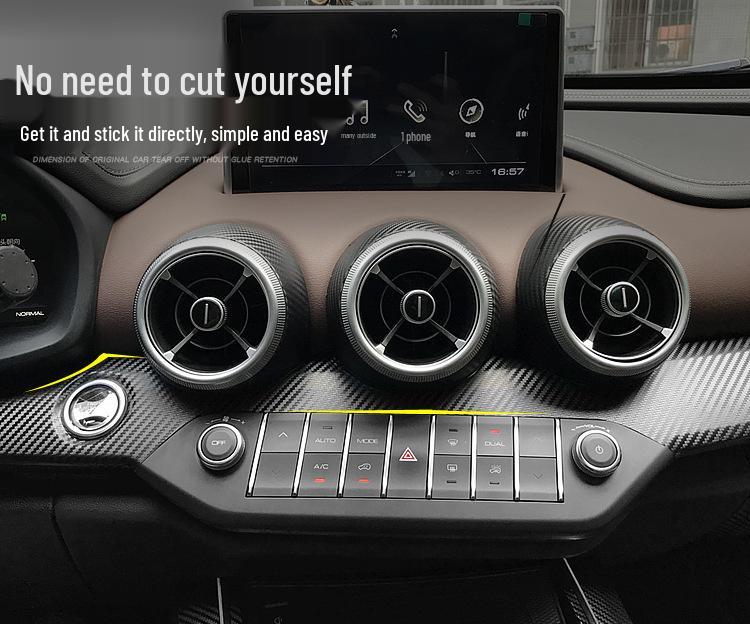Carbon Fiber Interior Sticker for 17-21 WEY VV5 VV6 VV7S - Center Console Decoration P8
