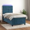 VidaXL Slatted Bed Base with Mattress and LED, Upholstered Bed, Single Bed, Adult Bed for Interior Bedroom, 3136285