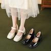 New Fashion Women Mid Heel Pumps 2024 New Women Shoes Classic Black Thick Heel High Heels Shoes for Work Ladies Shoes