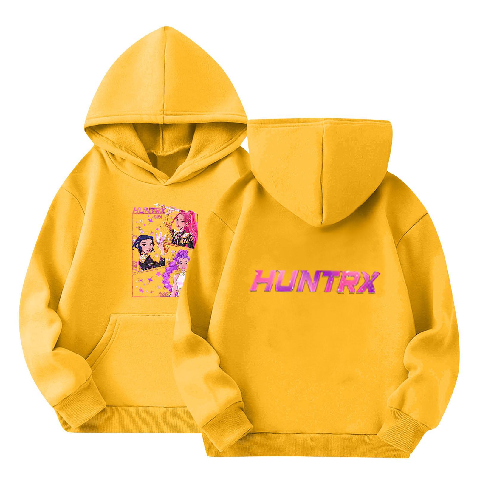 

Детская толстовка с капюшоном для мальчиков и девочек, модная толстовка с длинными рукавами и принтом 160 жёлтый