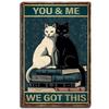 Couple Cat Metal Tin Sign Hotel Lobby Decoration Background Picture Bar Club Poster Home Living Room Wall Decor Animal Plaque