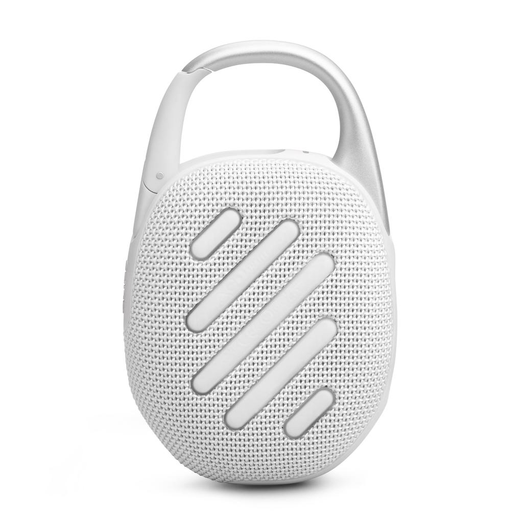 JBL CLIP5 Bluetooth Speaker USB-C Charging IP67 Dustproof Waterproof Portable Carabiner Passive Radiator White