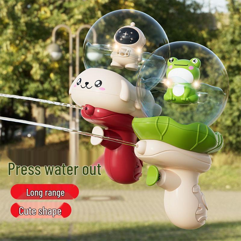 Children's Cute Cartoon Frog Astronaut Water Gun for Summer and Bath Play