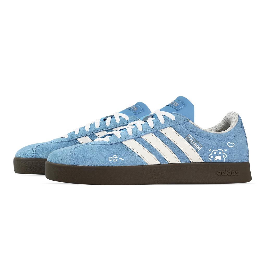 Adidas VL COURT 2.0 Cheese Cat, Heart Box Low top German Army Trainers Unisex Blue White JI0496(Team529--)