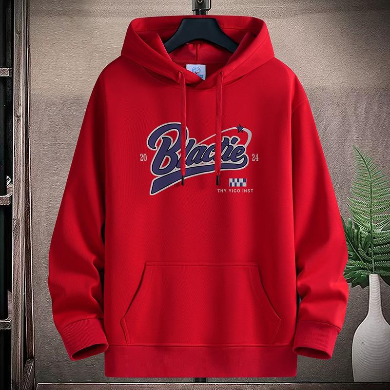 BFCCQB Men's Fashion Long Sleeve Casual Solid Color Print Autumn Winter Hoodie