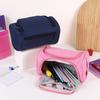Large Capacity Double-Layer Pencil Case Wear-resistant Stationery Organizer Pencil Bag  Boy Girl