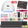 Professional Gel Nail Kit Full Set for Beginners – Quick-Dry Manicure Tools Starter Kit with UV/LED Lamp