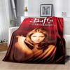 Buffy The Vampire Slayer Flanelldecke, Weiche Leichte Überwurfdecke mit Logo-Druck für Sofa Couch Schlafzimmer Heimdekoration